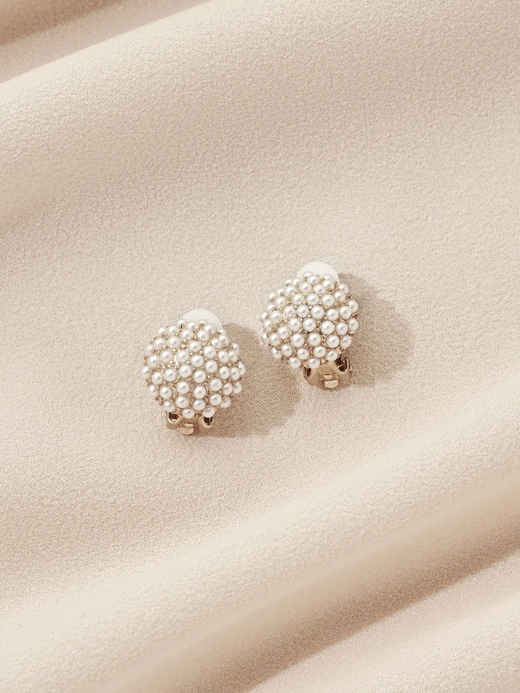 Pearl Pave Studs (Clip-Ons)