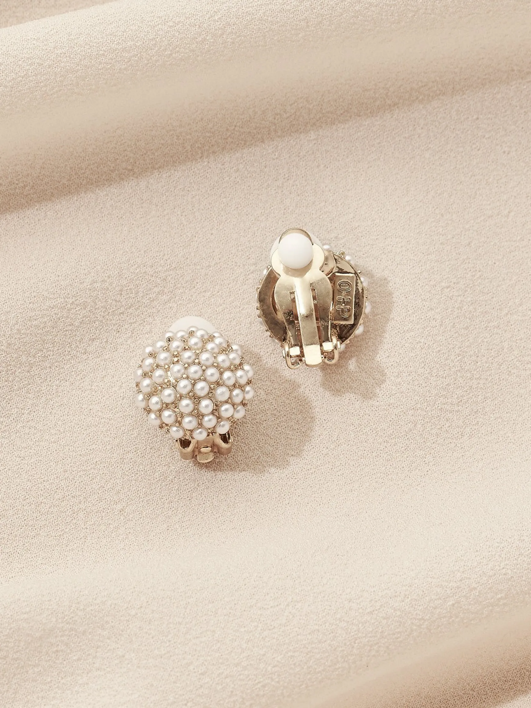 Pearl Pave Studs (Clip-Ons)