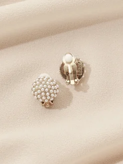 Pearl Pave Studs (Clip-Ons)